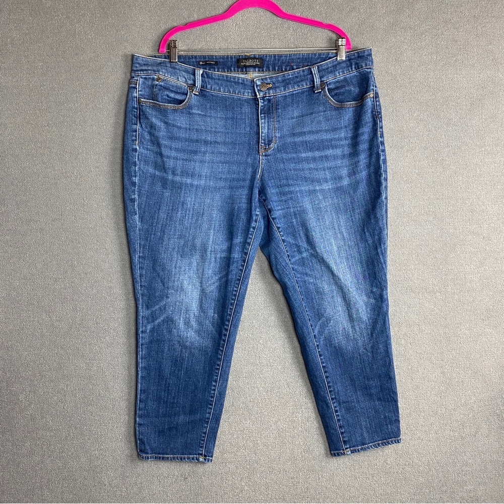 Talbots Women Boyfriend Flawless 5-Pocket Denim Jean size 18W petite
